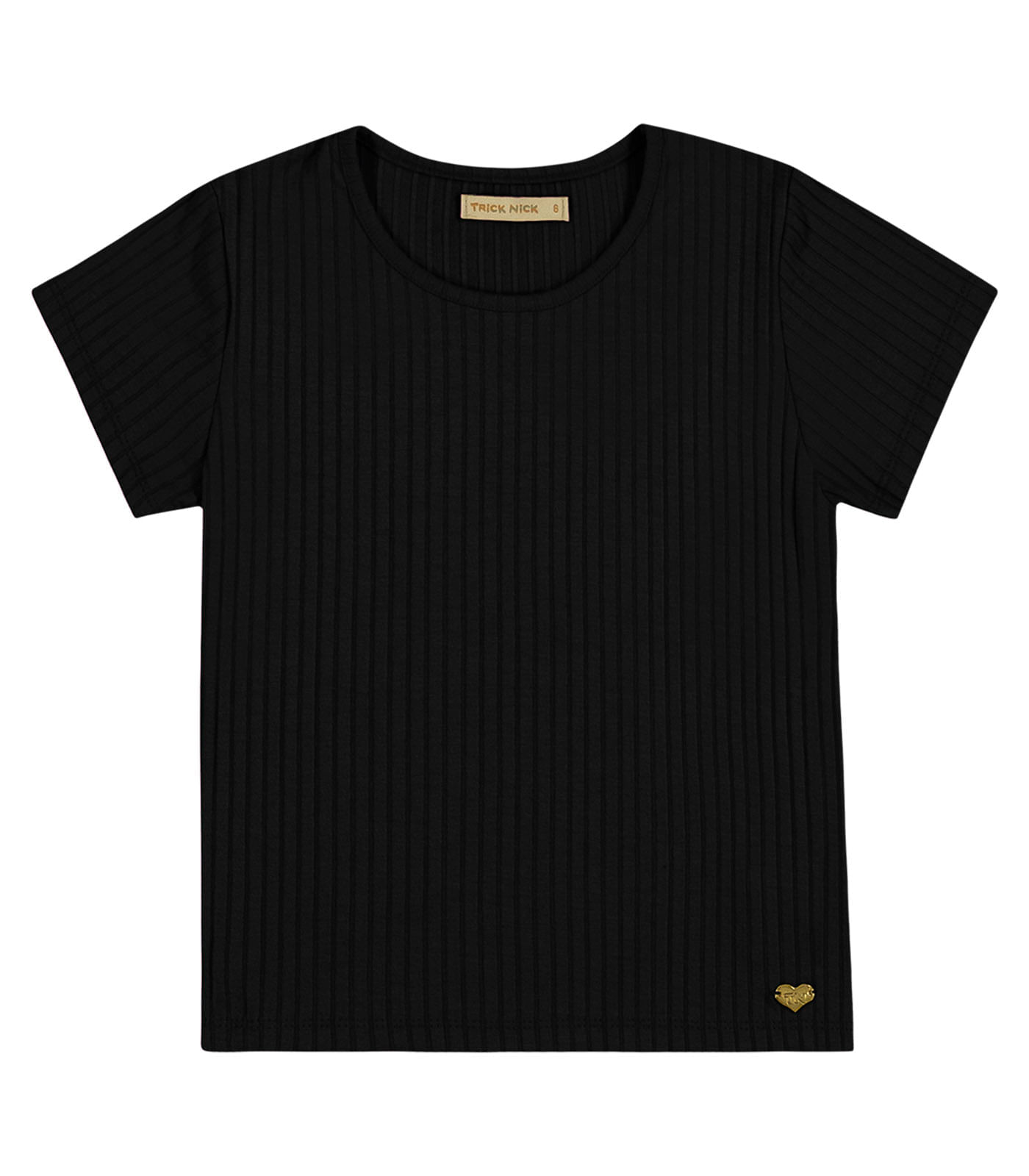 Blusa Infantil Feminina Básica Trick Nick Preto