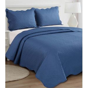 Colcha Tressê Queen Camesa Azul