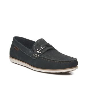 Mocassim Pegada Masculino em Couro Marinho 142007-05