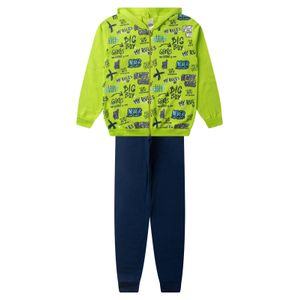 Conjunto De Moletom Masculino Com Capuz Kappes Verde