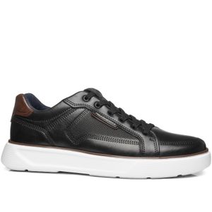 Tênis Casual Pegada Masculino em Couro Preto 110933-03