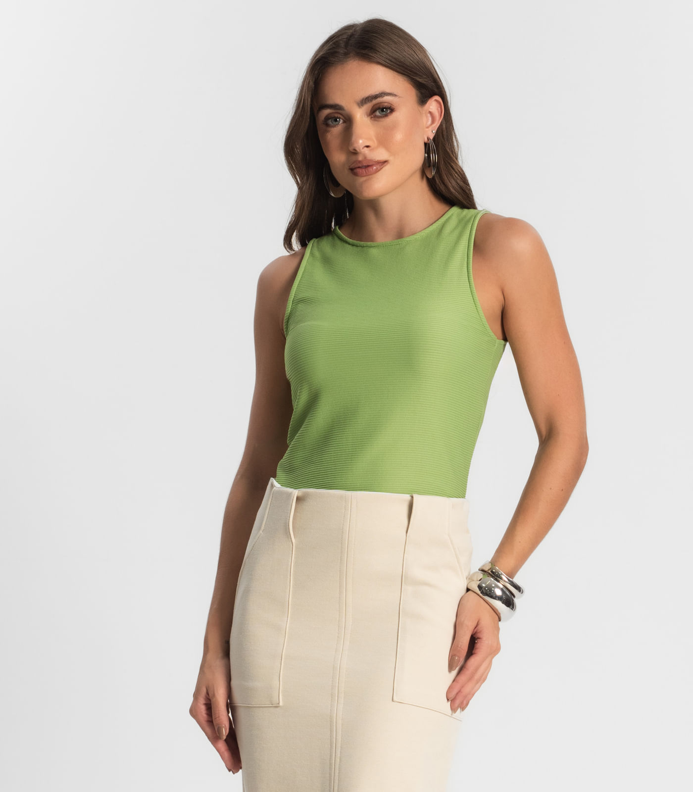 Regata Feminina em Poly Gorgurinho Endless Verde
