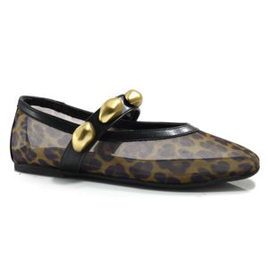 Sapatilha Mary Jane Feminina Suzzara Onça 723-634426