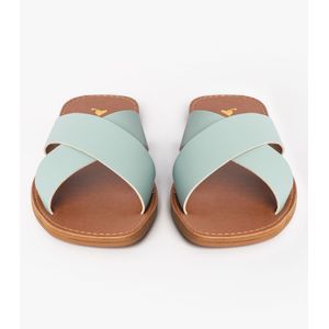 Sandália Rasteirinha Com Tiras Largas Select Azul