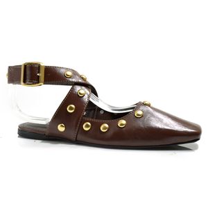 Sapatilha Mary Jane Feminina Suzzara Marrom 785-634508