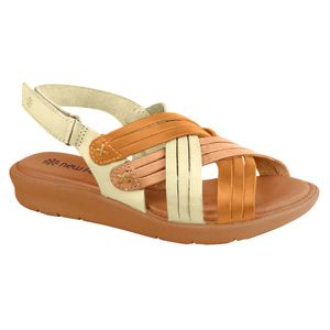 Rasteira Flatform New Face Mel New e Pessêgo Feminina