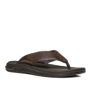 Chinelo Pegada Masculino em Couro Pinhão 134403-01