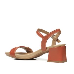 Sandália Pegada Feminino em Couro Telha 234306-04