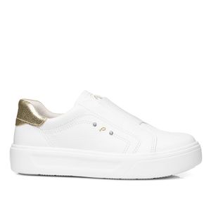 Tênis Pegada Feminino em Couro Branco 211218-01