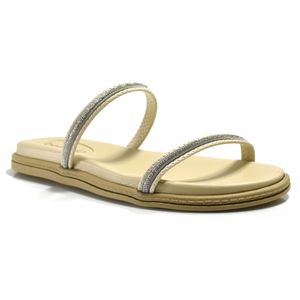 Sandália Rasteira Feminina Beira Rio Creme 8488.105.30629