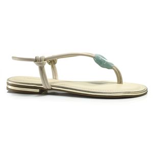 Sandália Rasteira Feminina Cazzualen Creme T1028-521